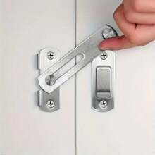 1pc Stainless Steel Door Latch, Anti-Theft Sliding Door Bolt, Barn Door Pet Cage Door Lock - Silver - View 7
