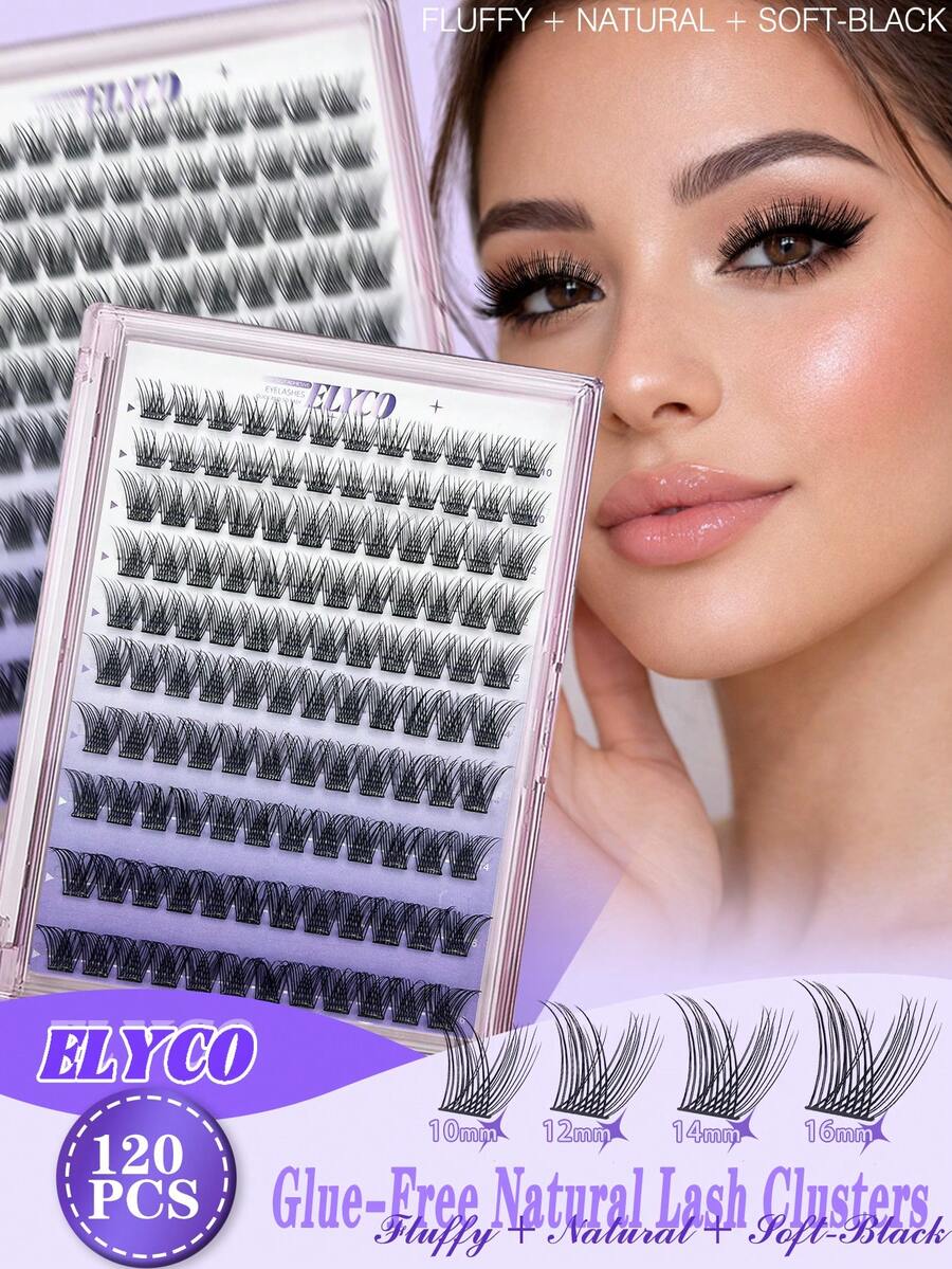 ELYCO 120簇輕量自然假睫毛 DIY免膠睫毛簇 無需膠水、無需卸妝液、可重複使用 D捲度 0.07mm厚度 10–16mm混長 輕盈自然逼真 溫和親膚不刺激 免膠睫毛設計 日常通勤假睫毛 - D - 查看 1