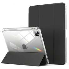 Protective Case, Solid Color Soft Silicone Shell, Built-In Pen Slot Design, Tri-Fold Multi-Angle Stand, Full Body Shockproof Scratch-Resistant Dust-Proof Protective Cover, Lightweight Tablet Case, Suitable For Multiple Models - Black - View 10
