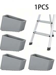 1pc Heavy-Duty Non-Slip Rubber Ladder Feet, Anti-Slip Foot Covers, Universal Ladder Caps Suitable For Telescopic Ladders, Durable For Both Home And Industrial Use, Ladder Additions, Textured Non-Slip Surface, Secure Fit Design - Multicolor - View 1