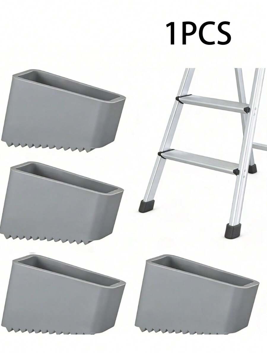 1pc Heavy-Duty Non-Slip Rubber Ladder Feet, Anti-Slip Foot Covers, Universal Ladder Caps Suitable For Telescopic Ladders, Durable For Both Home And Industrial Use, Ladder Additions, Textured Non-Slip Surface, Secure Fit Design - Multicolor - View 1