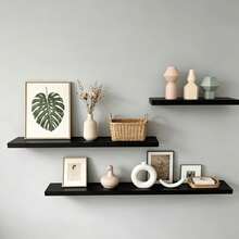 Estantería de almacenamiento montada en la pared, estantería para libros del dormitorio, estante de almacenamiento, soporte de pared para llaves, estante para discos de vinilo, soporte de pared dedicado, adecuado para dormitorio, estudio, sala de estar y comedor - Estantería de pared - color aleatorio - Ver 7