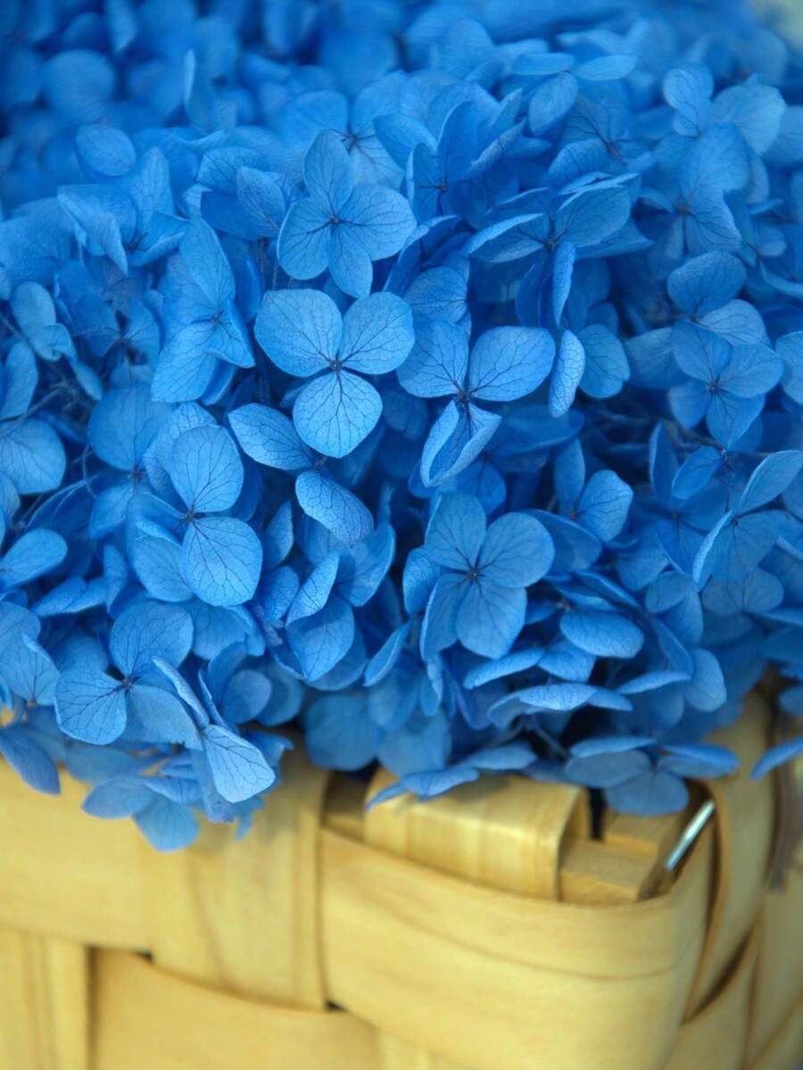 1 Caja de Flores Artificiales, Hortensias Falsas Multicolor - Perfectas para Manualidades DIY, Velas, Bodas, Proyectos Hechos a Mano, Navidad - azul real - Ver 1