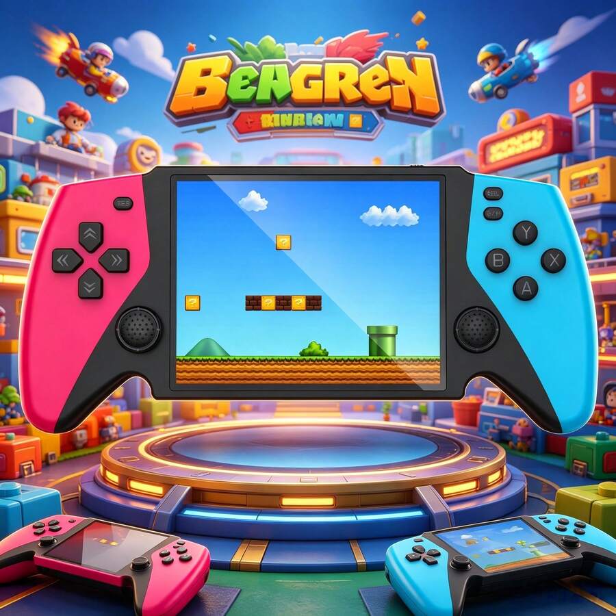 2026 New Hot-Selling Portable Game Console 3.5-Inch Large Screen Handheld Game Machine, Built-In 500 Classic Retro Games, Supports 2-Player Battle And TV Casting, Suitable For Teens/Adults, Nostalgic Gift, Portable Mini, Stress-Relief Nostalgic Toy For Adults And Teens - Multicolor - View 1
