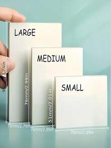 Waterproof Transparent Sticky Notes | Self-Adhesive, Reusable Assorted Sizes Memo Pads (Square/Rectangular) | Suitable For Notebooks And Book Annotations And Notes, Perfect For School And Office Organization, Transparent With Self-Adhesive Backing, Suitable For Learning And Writing. Sizes Include 9.5 X 6.99cm, 7.62 X 7.62cm And 7.62 X 5.08cm. - one-size - View 7