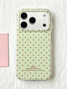 Cute Polka Dot Pattern Candy Color Jelly Phone Case Compatible With IPhone 17 Pro Max 17 Pro 17 16 Pro Max 16 Pro 16 15 Pro Max 15 Pro 15 14 Pro Max 14 Pro 14 13 12 11 Glossy Soft Protective Back Cover For Girl - Green - View 2