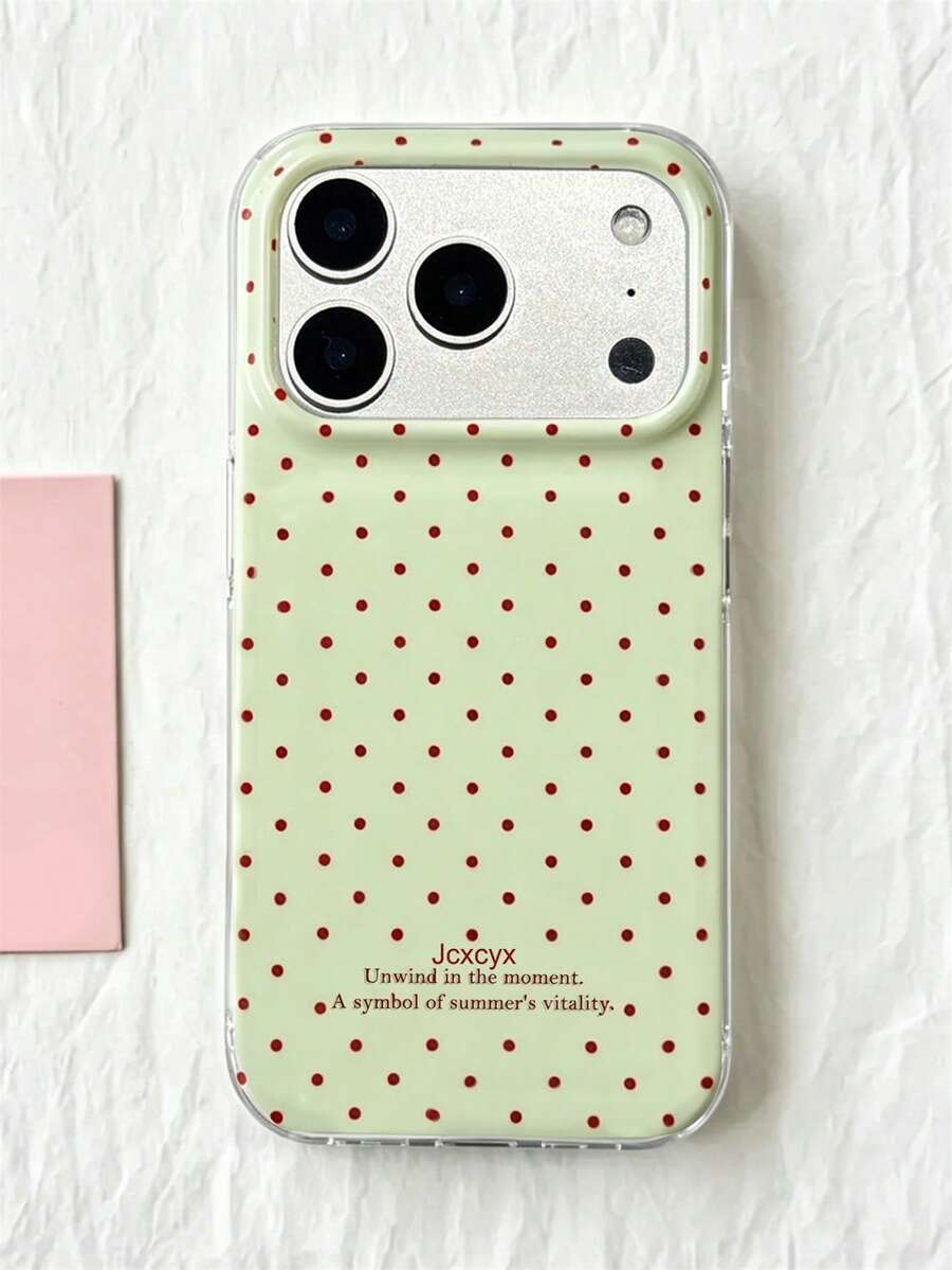 Cute Polka Dot Pattern Candy Color Jelly Phone Case Compatible With IPhone 17 Pro Max 17 Pro 17 16 Pro Max 16 Pro 16 15 Pro Max 15 Pro 15 14 Pro Max 14 Pro 14 13 12 11 Glossy Soft Protective Back Cover For Girl