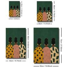 1pc Framed/Unframed Bohemian African Fashion Poster, African Girl Woman Folk Art Wall Decor, Vintage Minimalist Aesthetic Scroll Painting, Suitable For Hallway, Living Room, Bedroom Modern Home Decor - A - View 9