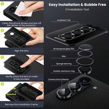 Arvin 9H HD Clear CD Texture Camera Lens Protector With Installation Locator Anti-Fall Anti-Shatter Metal Individual Ring Tempered Glass Lens Cover Strong Adsorption Phone Camera Screen Guard Compatible With Samsung Galaxy S26 Ultra S26 Plus S26 S25 Ultra S25 Plus S25 FE S24 Ultra S24 Plus S24 A57 A37 Galaxy Z Fold7 Fold6 Galaxy Z Flip7 Flip6 - Gold - View 8