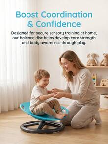 Silla giratoria de entrenamiento de integración sensorial, silla de equilibrio de entrenamiento vestibular, silla giratoria de juguete de movimiento giroscópico, disco giroscópico autoequilibrante - Multicolor - Ver 3