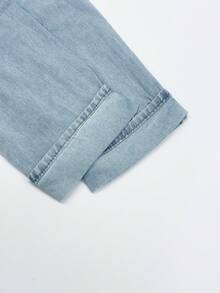 Sweet Casual Elegant Bohemian Denim Embroidered Pocket Zipper Button Women's Jeans Country Music Concert Travel Daily Home All Seasons - Light Wash - View 7
