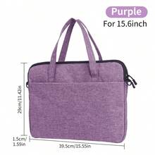 DANYCASE Laptop Carrying Bag Pro Computer Bag HP 15-15.6 Inch Portable Shoulder Crossbody Messenger Bag - Purple - View 9