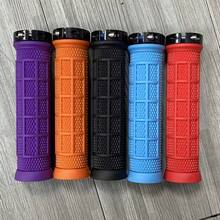 Anti-Slip Durable Bicycle Handlebar Grips, Double-Sided Textured Design, Straight Tube Ends With Locking Mechanism, Available In Black/Red/Blue/Purple/Orange - Multicolor - View 2