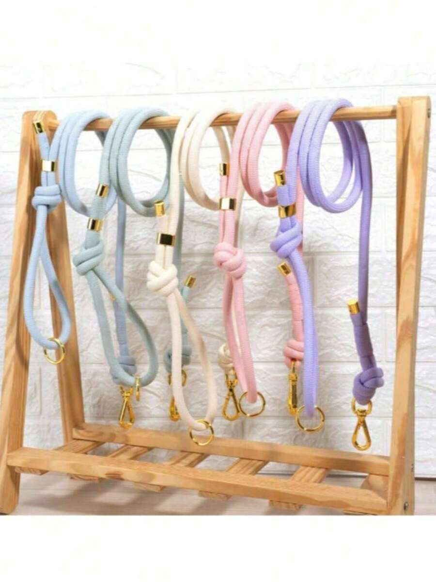 1 pieza Correa para perro antideslizante de color dopamina, mango suave y engrosado, cuerda trenzada de nailon fuerte y duradera, correa de entrenamiento cómoda, adecuada para perros pequeños, medianos y grandes para senderismo al aire libre, antitiro, antiescape, antipuerta para paseos al aire libre - Multicolor - Ver 1