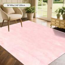Cashmere-Like Solid Pale Pink Matte Texture Pattern Printed Outdoor Rugs,Exquisite Cozy Carpets In Diverse Styles. Suitable For Home, Outdoor, Malls & Cafes, Machine Washable, Various Sizes Available. - A - View 7