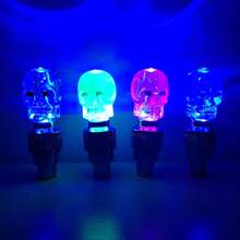Bicycle Valve Cap Light, LED Warning Light For Mountain Bike, Night Cycling Accessory, Rear Bicycle Light. - Apricot - View 5
