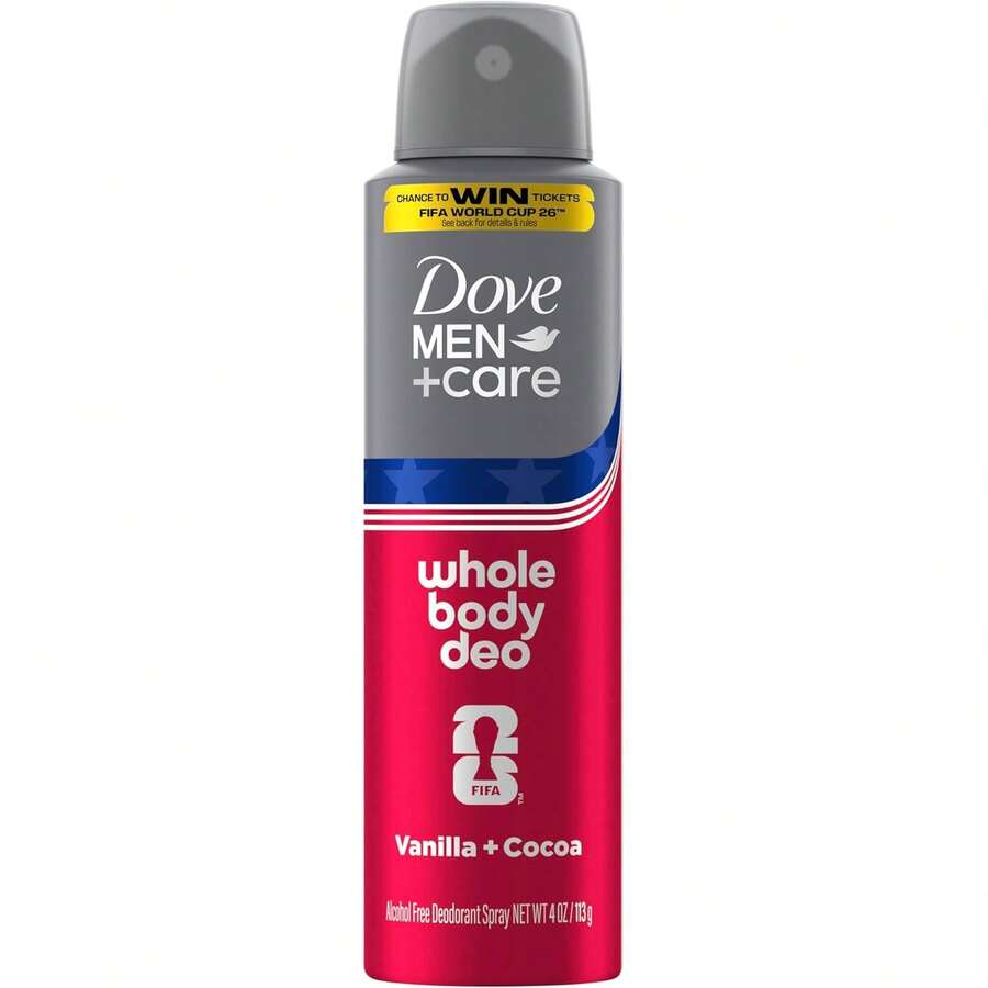 Dove Men+Care Whole Body Deo Aluminum Free Deodorant Spray Vanilla + Cocoa Suitable From Pits, Privates, To Feet With Vitamin E 4 Oz Variant 1 - 沒有任何 - 查看 1