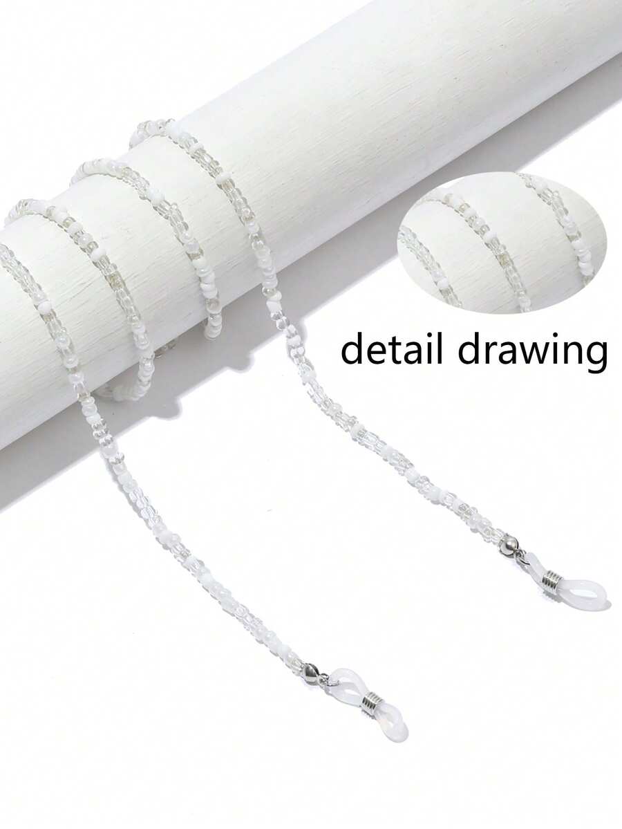 1PC Bohemian Style Handmade Beaded Eyeglass Chain, Women's Fashion Glasses Decorative Chain, Anti Slip Chain ,Glasses Chain Holiday Essentials - Multicolor - View 1