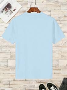 Pure Cotton T-Shirt For Boys With Video Game Controller Design - 淺藍色 - 查看 2