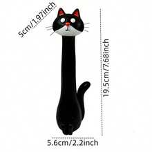 1pc Fantasy Long Neck Cat Statue, Colorful Resin Cat Sculpture, Cute Cartoon Cat Figurine, Suitable For Home, Living Room And Desktop Decor, Exquisite Gift For Back To School And Housewarming... - Cat - View 9