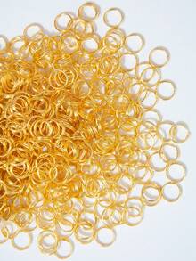 30/100/500/1000pcs/Set Cincin Lompat Terbuka Stainless Steel Emas 8mm, Cincin Lompat yang Dapat Digunakan Kembali, Cincin Lompat Terbuka untuk Pembuatan Perhiasan, Konektor O-Ring DIY untuk Perlengkapan Perhiasan, Grosir Komponen Material Perhiasan - Cincin Ganda Emas - View 1