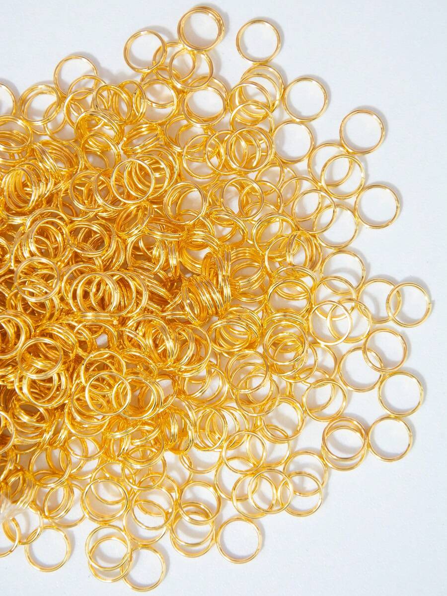 30/100/500/1000pcs/Set Cincin Lompat Terbuka Stainless Steel Emas 8mm, Cincin Lompat yang Dapat Digunakan Kembali, Cincin Lompat Terbuka untuk Pembuatan Perhiasan, Konektor O-Ring DIY untuk Perlengkapan Perhiasan, Grosir Komponen Material Perhiasan - Cincin Ganda Emas - View 1