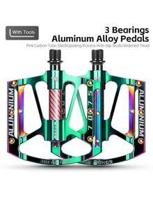 WEST BIKING Bicycle Pedals 3-Bearing Wide Anti-Slip Aluminum Alloy Pedals Personalized Cycling Gear Accessories - Multicolor - View 15