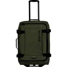 W WINGS Large Compression Soft Suitcase 28" 24" 20" Inch ROOK Travel Bag Luggage Polyester Zipper High Quality, Waterproof, Telescopic Handle, Wheels KHAKI - Army Green - View 13