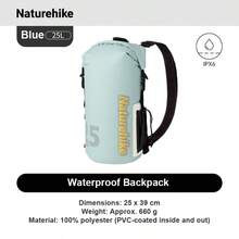 10L/15L/25L 乾濕分離背包 防水袋，捲頂設計，IPX6 防水 - 彩色 - 查看 13