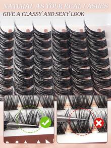 MAANGE 96 cụm lông mi giả độ dài hỗn hợp mềm mượt, cụm lông mi mỏng phong cách anime độ dài hỗn hợp, lông mi nối cá nhân dày dặn dùng tại nhà, phù hợp tạo vẻ trang điểm tự nhiên dày mượt, làm đẹp DIY tại nhà, hộp lông mi cá nhân dung lượng lớn, phù hợp cho người mới bắt đầu, người mới tập và nghệ sĩ trang điểm, du lịch, tiệc tùng, đi làm, phù hợp làm quà tặng cho phụ nữ - D - Xem 6