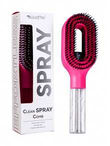 Curl Weave Brush 2合1噴霧梳髮梳，可填充水噴霧梳，尼龍齒，適用於濕髮和乾髮的解結造型梳，撫平毛躁的護髮工具，適合女性和兒童，適用於捲髮、波浪髮和粗髮，旅行和沙龍使用 - 彩色 - 查看 13