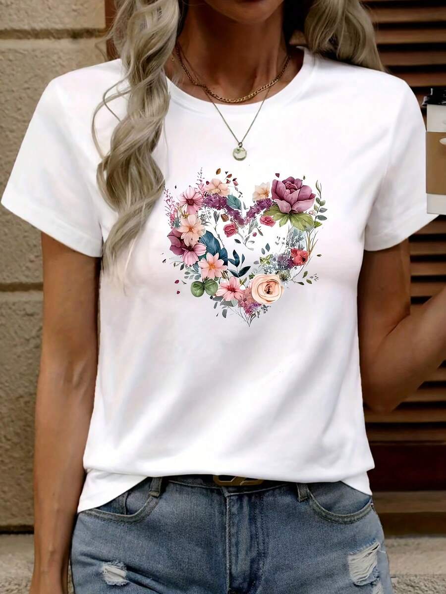 Fashionable T-Shirts And Tops For Women, DIY - [White] - View 1