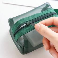 6/1pc Minimalist Transparent Mesh Coin Purse, Portable Coin Bag, Mini Zipper Coin Pouch, Travel Portable Coin Wallet, Can Store Cards, Keys, Coins, Mesh Zipper Storage Bag, Travel Portable Coin Pouch, Data Cable, Earphone, Phone Accessories, Digital Bag, Makeup Bag - Multicolor - View 8