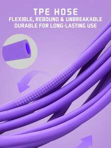 6 Tube Elastic Yoga Resistance Bands – Made Of Purple Polyvinyl Chloride Material, Suitable For Full-Body Workouts, Core Muscle Training, Arm And Leg Exercises, And Rowing Exercises. - Multicolor - View 4