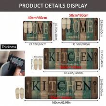 1pc, Home Decor, Wooden Board Pattern Print, Linen Kitchen Rug, Kitchen Mat, Floor Mat, Bathroom Mat, Door Mat, 3D Print Rectangular, Suitable For Living Room, Bedroom, Hallway, Bathroom, Laundry Room - Polyester Carpet, Suitable For Indoor And Outdoor Home Decor - Multicolor - View 11