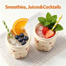 1pc 330ml/11oz Cute Heart Pattern Ceramic Food Storage Jar With Lid, Wide Mouth Jam Jar Salad Jar Overnight Oats Containers With Lid For Snacks Yogurt Sugar Jam Jelly Preserves, Perfect For Home Office Picnic Party - Multicolor - View 5