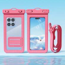 1pc Random Color Waterproof Phone Storage Bag, Transparent Phone Protective Case - Touchscreen Compatible Floating Diving Sealed Bag, Outdoor Rafting Diving Phone Storage Pouch - View 8