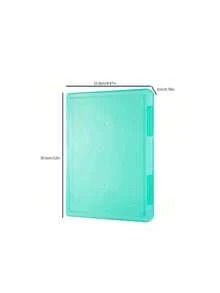 Caja de archivos de plástico PP A4, adecuada para estudiantes, caja de archivos de datos portátil de doble capa multicapa, caja de almacenamiento de contratos impermeable, adecuada para estudiantes, personal de oficina, personal financiero, 2 en 1 portapapeles y caja de archivos, temporada de regreso a la escuela - Multicolor - Ver 7