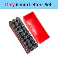 9/27 PCS Number & Letter Stamp Set | Metal Punch Tools For Leather, Wood & Soft Metals – DIY Embossing & Imprinting Kit With Carrying Case - Only 6mm Letters Set - View 13