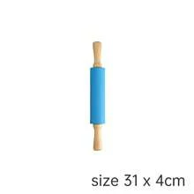 Non-Stick Silicone Rolling Pin Wooden Handle Pastry Dough Flour Roller Kitchen Cooking Baking Tool For Pasta Cookie Dough - S Green - View 12
