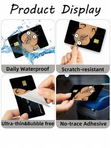 1pc Capybara Credit Card Sticker Privacy Protection Card Skin, Cute Tilted Head Guinea Pig Birthday Gift PVC Material Anti-Fingerprint Anti-Scratch Wear-Resistant Card Sleeve, Suitable For Men, Women, Couples, Small Chip Cards, Baidofu Bank Cards, Credit Cards, Transportation Cards, Student Campus Cards Personalized DIY - Type a - View 9