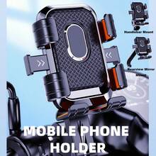 Dudukan Ponsel Sepeda Anti Guncang yang Tahan Lama, Dudukan Navigasi Universal untuk Sepeda Motor dan Sepeda Listrik, Kompatibel dengan Semua Model - Hitam - View 2