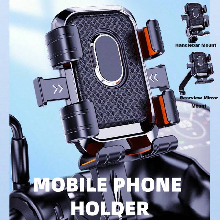 Dudukan Ponsel Sepeda Anti Guncang yang Tahan Lama, Dudukan Navigasi Universal untuk Sepeda Motor dan Sepeda Listrik, Kompatibel dengan Semua Model