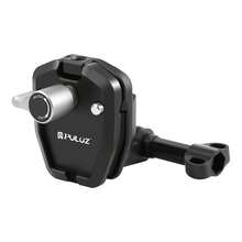 PULUZ 機車擋風玻璃運動攝影機固定夾，相容 Hero12 Black / Osmo Action 4 / X4 / Ace Pro 及其他運動攝影機（黑色） - View 3
