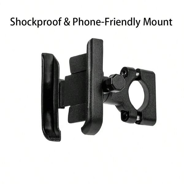 Premium Aluminum Alloy Universal Bicycle Motorcycle Off-Road Vehicle Phone Holder Bracket Black Navigation Mount, Sturdy Aluminum Alloy Bracket, Say Goodbye To Easily Broken Plastic