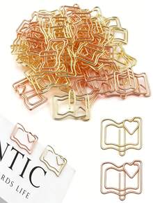 10 Stück/20 Stück Buchförmige Büroklammern, süße kleine Metall-Lesezeichen, Mini-Lesezeichenklammern, Büroartikel, Geschenk-/Planer-Klammern (buchförmig), Schulanfangszubehör, Schulbedarf - vermanschen - Übersicht 1