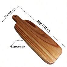 Long Handle Kitchen Cutting Board, Thick Kitchen Utensil, Solid Wood Material, Table Decoration Board, Home Kitchen Tray, Rustic Style Kitchenware, Suitable For Kitchen, Dining Room, Camping, RV, Essential For Camping And RV Travel - Wood Color - View 7