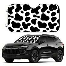 1pc Plaid Pattern Printed Car Front Windshield Sun Shade Decor Vehicle Sun Visor UV Reflector Sun Protection Cover Keeps Vehicle Cool - Sunshade - View 15