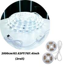 室內 LED 燈附按鈕開關與 USB LED 燈條，適用於客廳與臥室背景照明，易於安裝與裝飾 - 501 Switch Light Strip - 查看 10