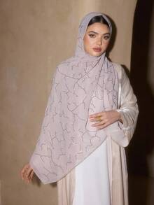 1pc Lightweight Chiffon Solid Color Scarf, Women Hijab Simple Versatile Decorative Shawl For Sun Protection - Multicolor - View 9
